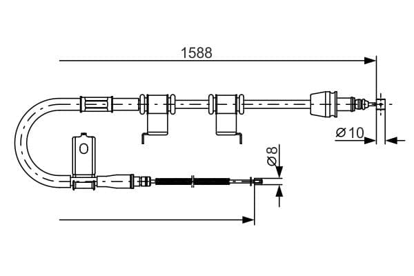 Bosch BC1243 Sağ fren kablosu 1