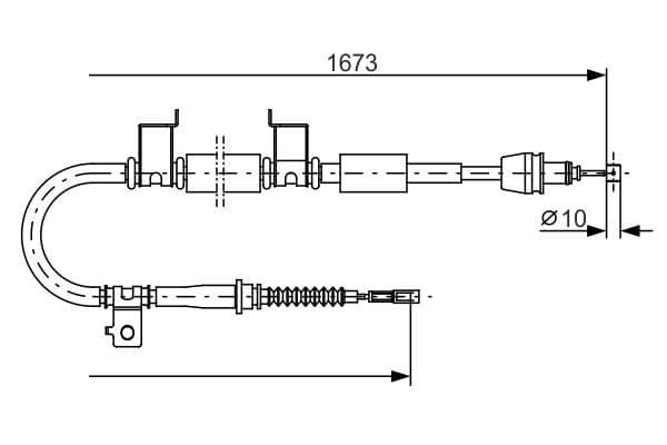 Bosch BC1246 Sağ fren kablosu 1