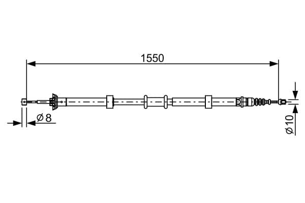 Bosch BC2527 Sağ fren kablosu 1