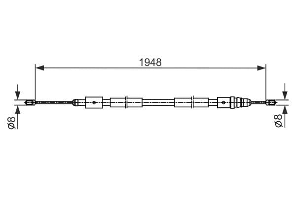 Bosch BC2541 Sağ fren kablosu 1