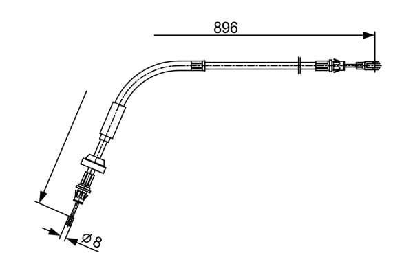 Bosch BC2543 Fren kablosu 1