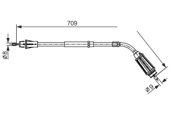 Bosch BC2557 Sağ fren kablosu 1