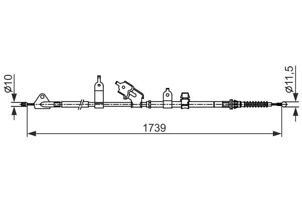 Bosch BC2566 Sağ fren kablosu 1
