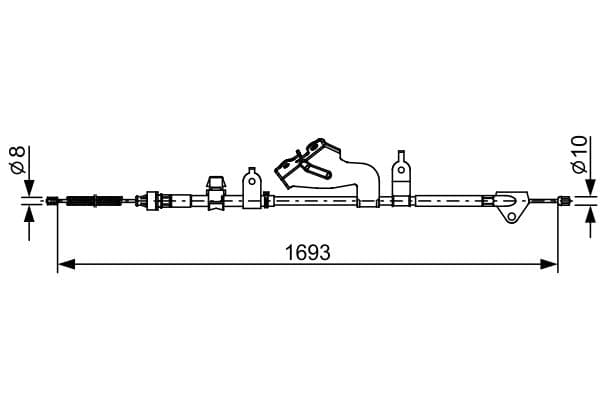 Bosch BC2657 Sağ fren kablosu 1