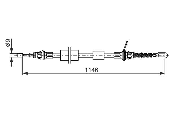 Bosch BC2695 Sağ fren kablosu küçük görsel 5