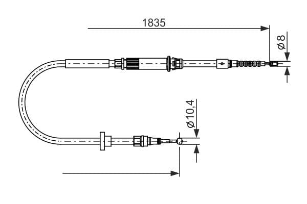Bosch BC2873 Fren kablosu küçük görsel 5