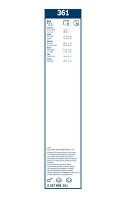 Bosch 361 Silecek lastiği, set küçük görsel 7