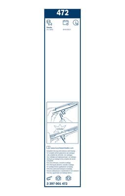 Bosch 472 Silecek lastiği, set küçük görsel 6