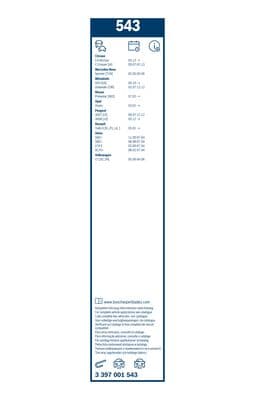 Bosch 543 Silecek lastiği, set küçük görsel 2