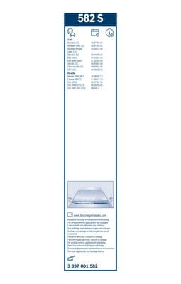 Bosch 582 S Spoiler silecek süpürgesi, Set küçük görsel 6