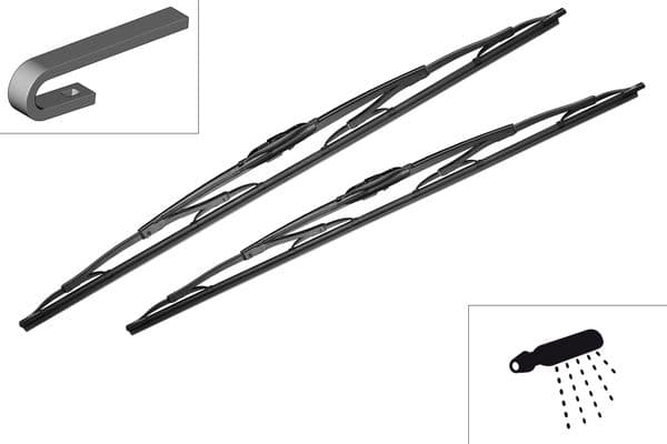 Bosch 725 Silecek lastiği, set 1
