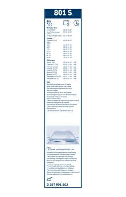 Bosch 801 S Spoiler silecek süpürgesi, Set küçük görsel 6