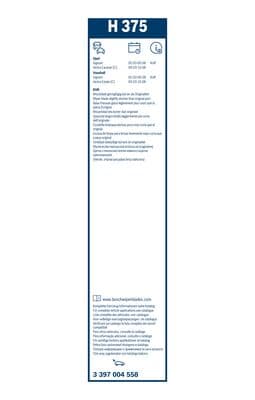 Bosch H 375 Cam silecek mesnedi, arka küçük görsel 7