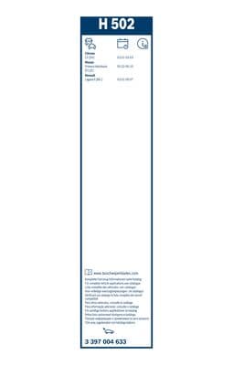 Bosch H 502 Cam silecek mesnedi, arka küçük görsel 6