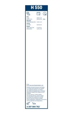 Bosch H 550 Cam silecek mesnedi, arka küçük görsel 6