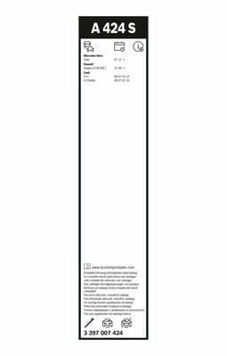 Bosch A 424 S Aerotwin silecek, Set küçük görsel 7