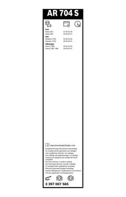 Bosch AR 704 S Silecek Aerotwin Retrofit, Set küçük görsel 7