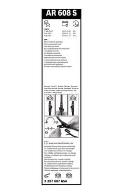 Bosch AR 608 S Silecek Aerotwin Retrofit, Set küçük görsel 7