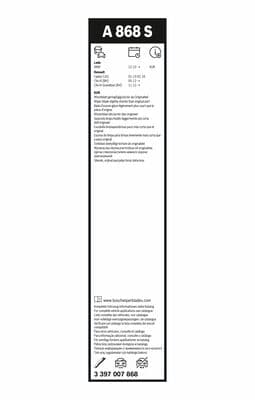 Bosch A 868 S Aerotwin silecek, Set küçük görsel 7