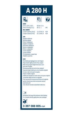 Bosch A 280 H Aerotwin silecek, Arka küçük görsel 3