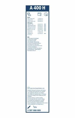 Bosch A 400 H Aerotwin silecek, Arka küçük görsel 3