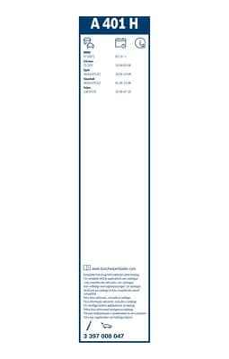 Bosch A 401 H Aerotwin silecek, Arka küçük görsel 3