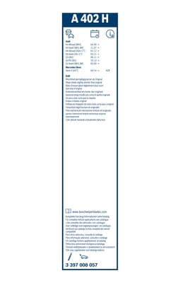 Bosch A 402 H Aerotwin silecek, Arka küçük görsel 3