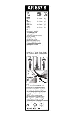 Bosch AR 657 S Silecek Aerotwin Retrofit, Set küçük görsel 7