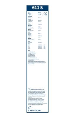 Bosch 611 S Spoiler silecek süpürgesi, Set küçük görsel 6