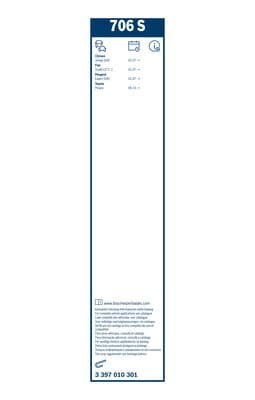 Bosch 706 S Spoiler silecek süpürgesi, Set küçük görsel 6