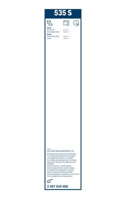 Bosch 535 S Spoiler silecek süpürgesi, Set küçük görsel 6