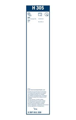 Bosch H 305 Cam silecek mesnedi, arka küçük görsel 3