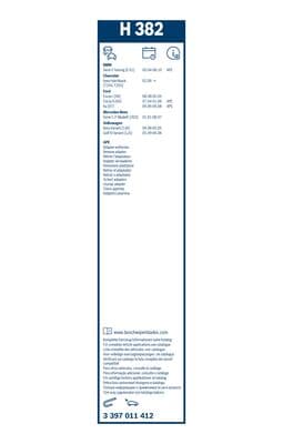 Bosch H 382 Cam silecek mesnedi, arka küçük görsel 6