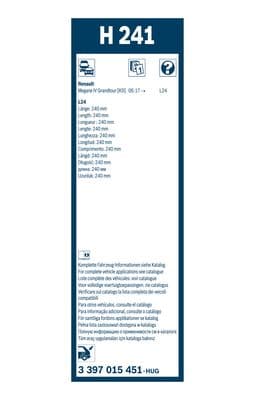 Bosch H 241 Cam silecek mesnedi, arka küçük görsel 6