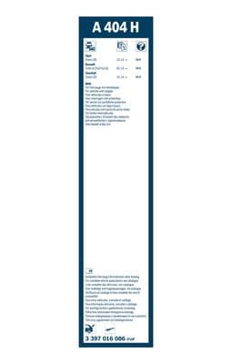 Bosch A 404 H Aerotwin silecek, Arka küçük görsel 3