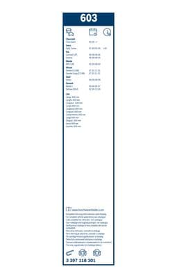Bosch 603 Silecek lastiği, set küçük görsel 6