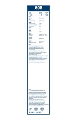 Bosch 608 Silecek lastiği, set küçük görsel 6