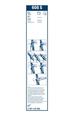Bosch 608 S Spoiler silecek süpürgesi, Set küçük görsel 6
