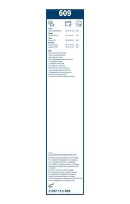 Bosch 609 Silecek lastiği, set küçük görsel 6