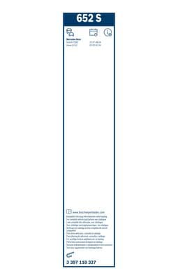 Bosch 652 S Spoiler silecek süpürgesi, Set küçük görsel 3