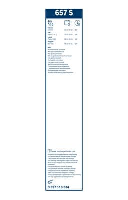 Bosch 657 S Spoiler silecek süpürgesi, Set küçük görsel 6