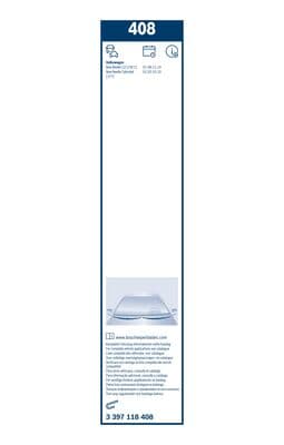 Bosch 408 Silecek lastiği, set küçük görsel 6