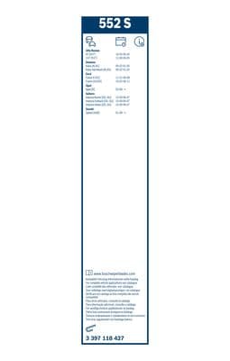Bosch 552 S Spoiler silecek süpürgesi, Set küçük görsel 6