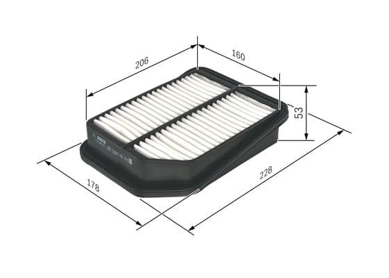 Bosch S 0125 Hava filtresi elemanı, Motor 1