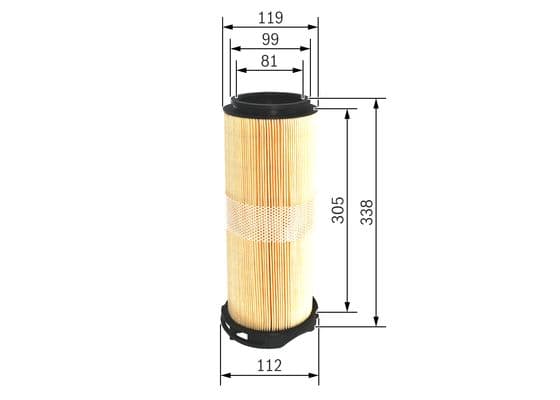 Bosch S 0214 Hava filtresi elemanı, Motor 1