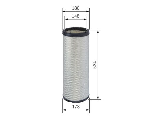 Bosch S 0278 Hava filtresi güvenlik kartuşu, motor küçük görsel 5