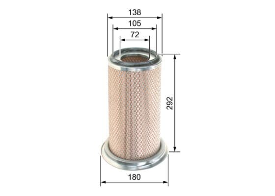 Bosch S 0281 Hava filtresi elemanı, Motor küçük görsel 5