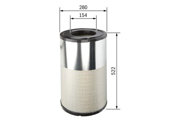 Bosch S 0314 Hava filtresi elemanı, Motor küçük görsel 5