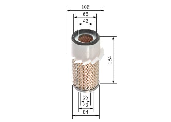 Bosch S 0337 Hava filtresi elemanı, Motor 1