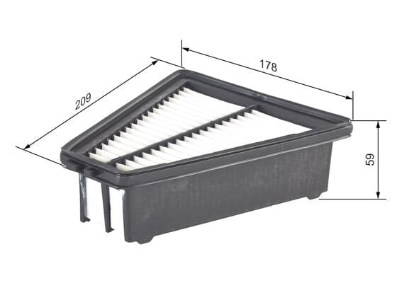Bosch S 0417 Hava filtresi elemanı, Motor 1